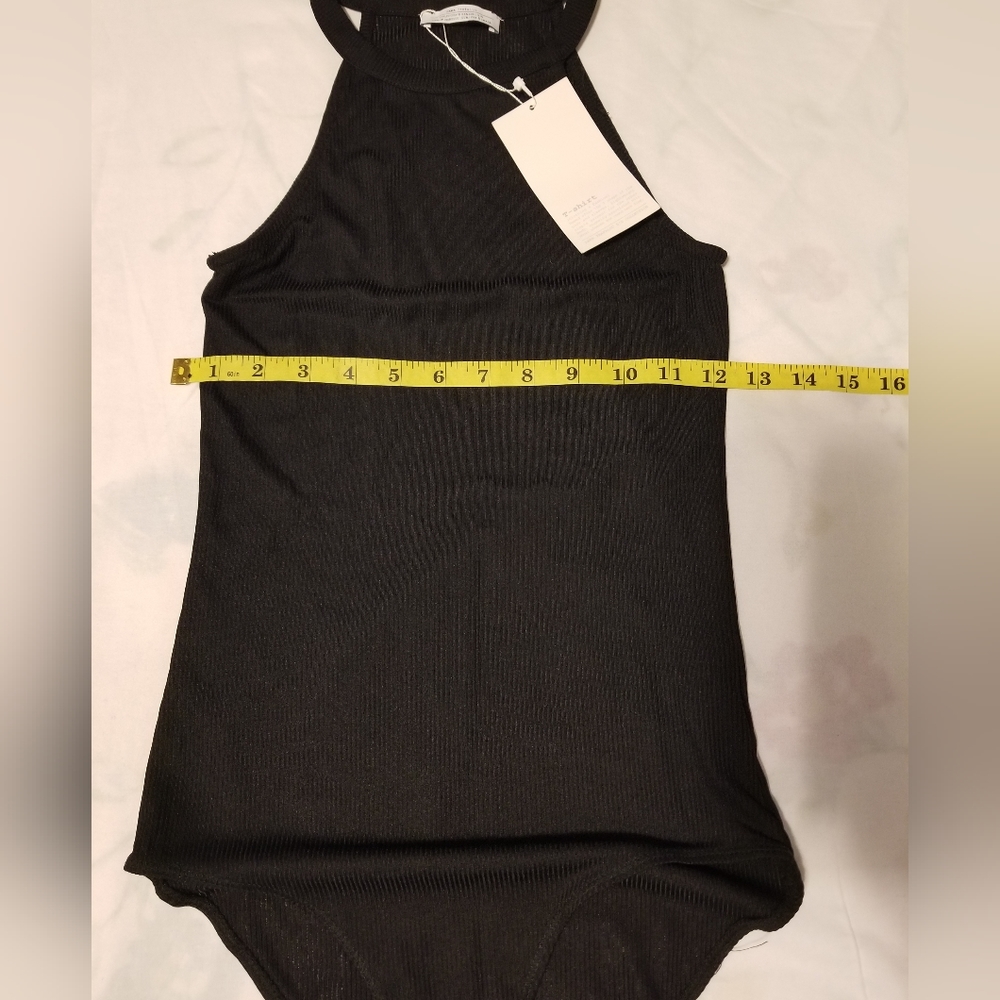 NWT Zara Trafaluc Collection's Halterneck Bodysuit Color Black Size Small - Picture 4 of 10